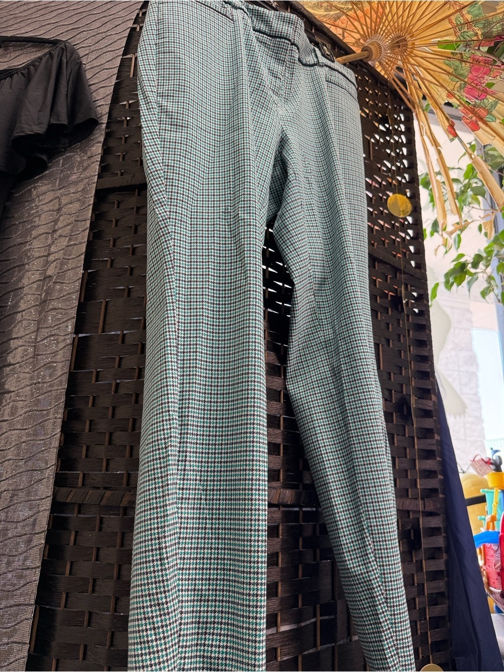 The Limited Green and Black Checked Chinos, CAREER, office, casual, comfy
